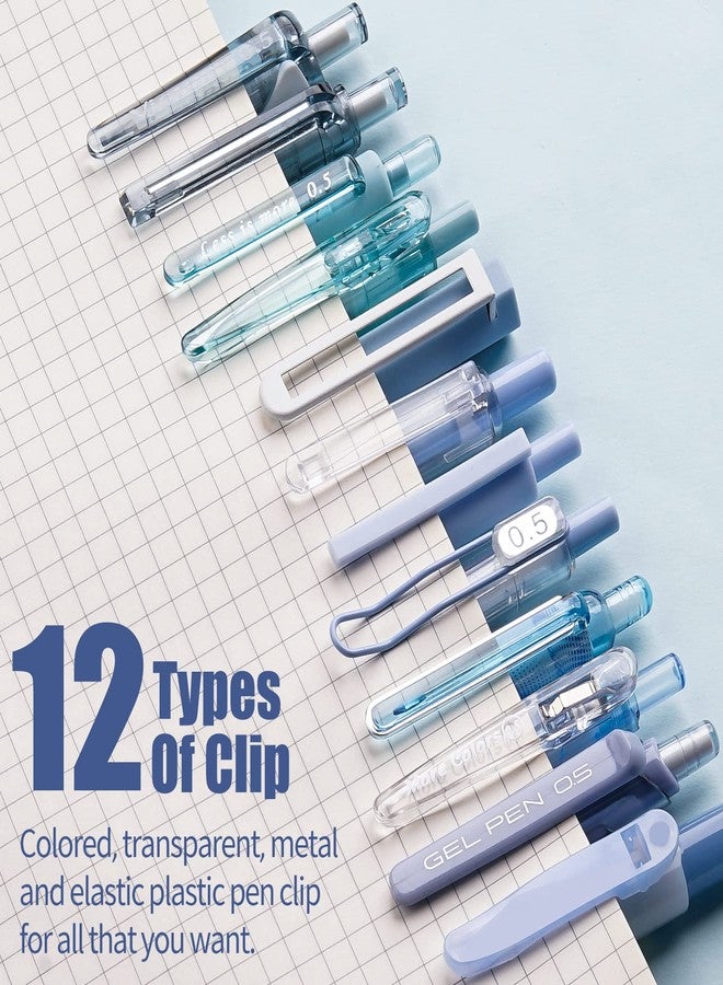 Four Candies Ocean Series Gel Pens, Black & Blue Ink Journaling Pens with 0.5 mm Fine Point, Cute School Office Supplies Aesthetic Desk Accessories, Christmas Stocking Stuffers Gift, Set of 12 - Image 5
