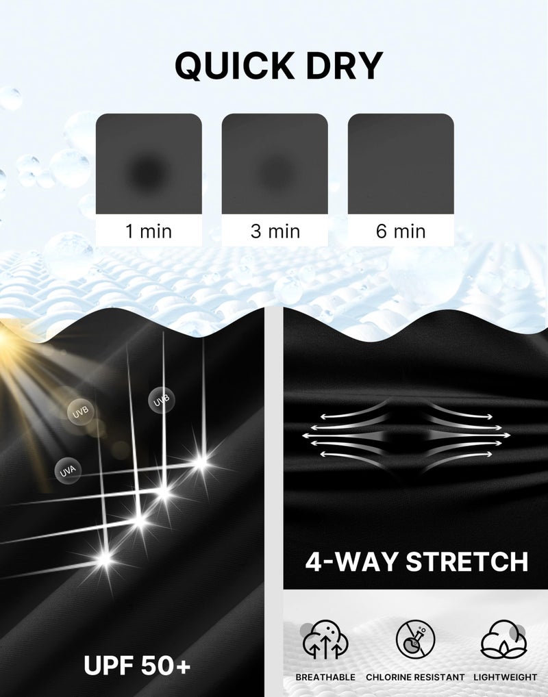 Soothfeel Rash Guard for Women Long Sleeve Crop UPF 50+ Sun Protection Swim Shirts Quick Dry Bathing Suits Swimsuit Tops Only Black M - Image 5