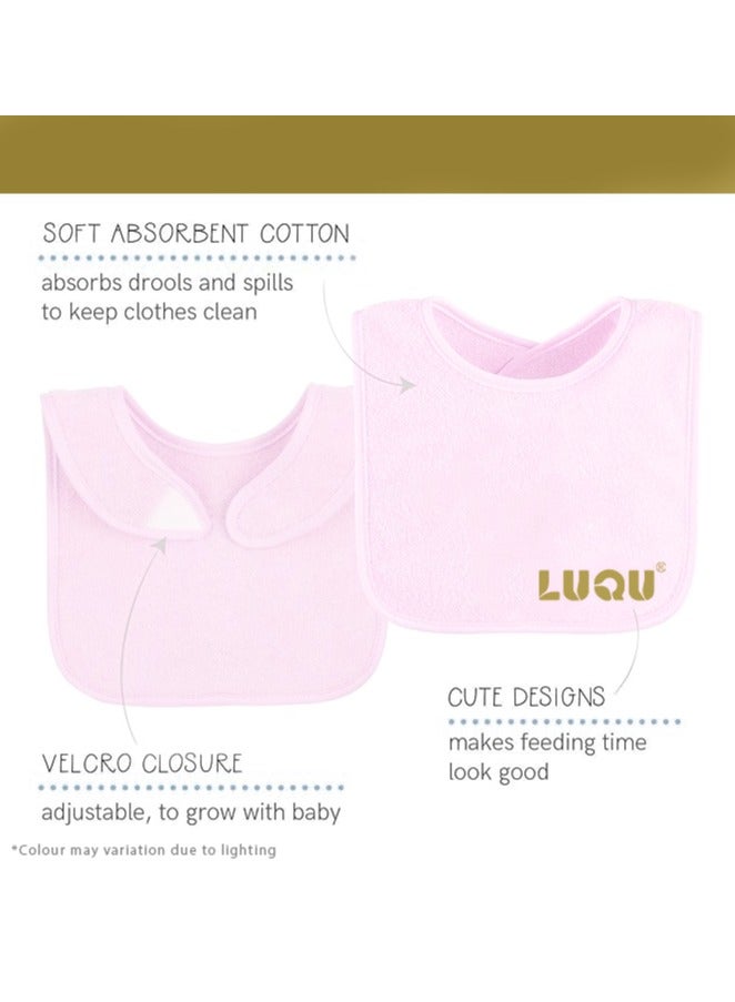 لوكو طقم مريلة من 3 قطع من لوكو، ناعمة وقابلة للغسل وقابلة للتعديل للأطفال من عمر 0 ​​أشهر فما فوق - Image 2