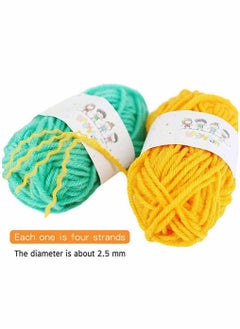 HomarKet 12 Assorted Colors Rainbow DIY Soft Acrylic Yarn Perfect for Hand Needlework Knitting and Crochet Woven Project Great for Garments Sweaters  Scarves Hats and Craft Projects  - Image 2