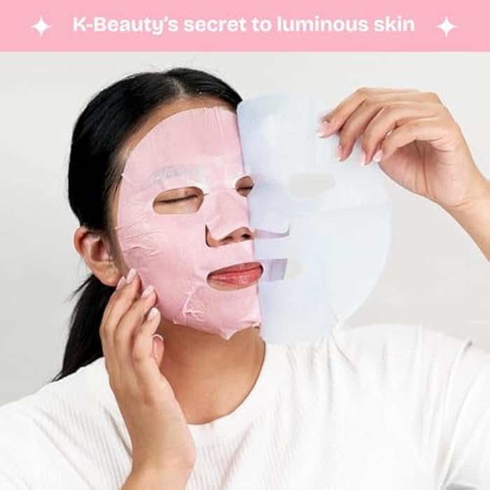 FACETORY K Beauty Face Mask Skin Care – Radiance & Hydration Sheet Mask for Radiant Skin (5 Pack) | Bachelorette Favors & Girls Night Must-Have - Image 3