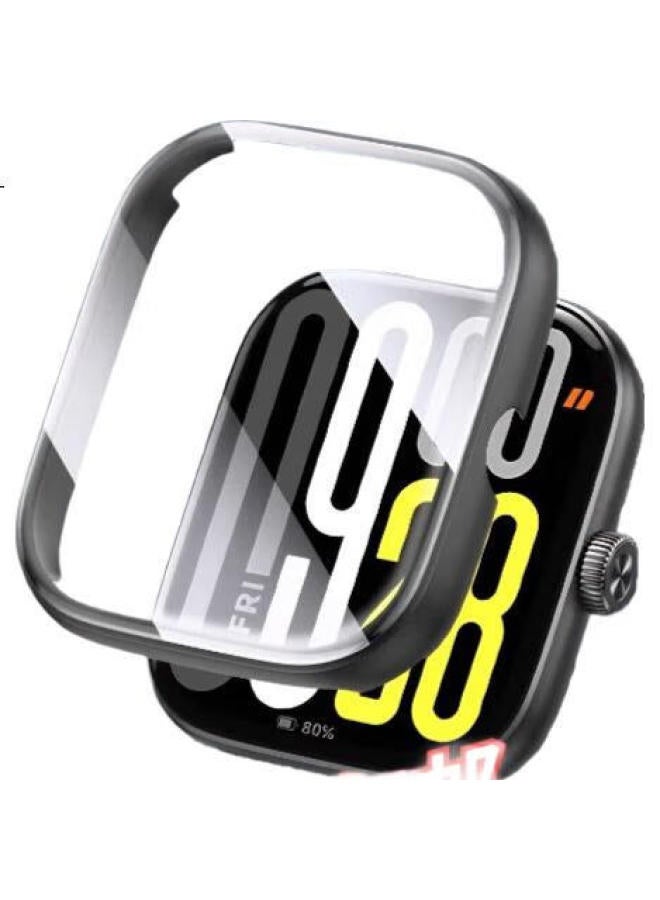 Ten Flashes حافظة واقية لساعات ريدمي 5 + واقي شاشة كامل الجسم لحافظة ريدمي 5 من شاومي واقي شاشة مقاوم للخدش غلاف صلب زجاج مقسى أسود - Image 1