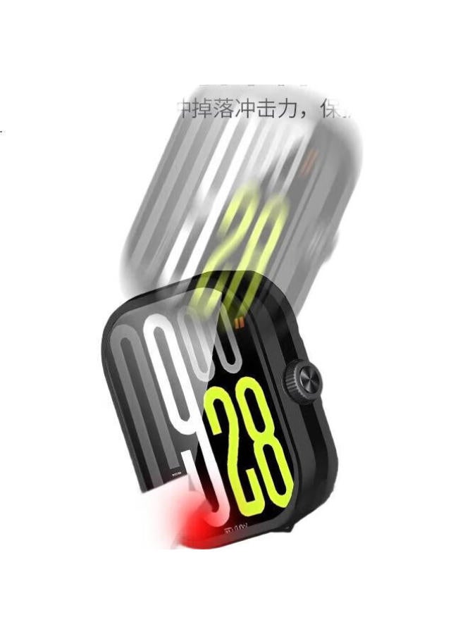 Ten Flashes حافظة واقية لساعات ريدمي 5 + واقي شاشة كامل الجسم لحافظة ريدمي 5 من شاومي واقي شاشة مقاوم للخدش غلاف صلب زجاج مقسى أسود - Image 3