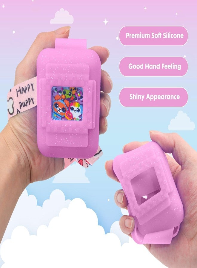 JAYOBGO Silicone Cover Case for Bitzee Interactive Toy Digital Pet, Silicone Protective Cover for Virtual Electronic Pets, Digital Pet Accessories for Bitzee with Lanyard, Pink (Case Only) - Image 4