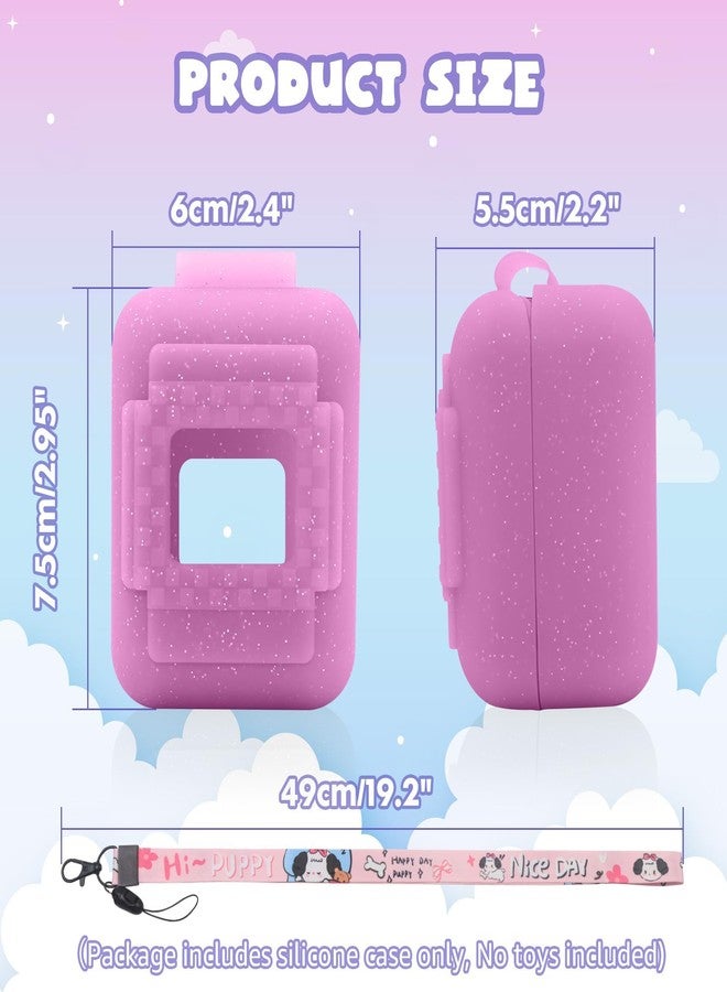 JAYOBGO Silicone Cover Case for Bitzee Interactive Toy Digital Pet, Silicone Protective Cover for Virtual Electronic Pets, Digital Pet Accessories for Bitzee with Lanyard, Pink (Case Only) - Image 3
