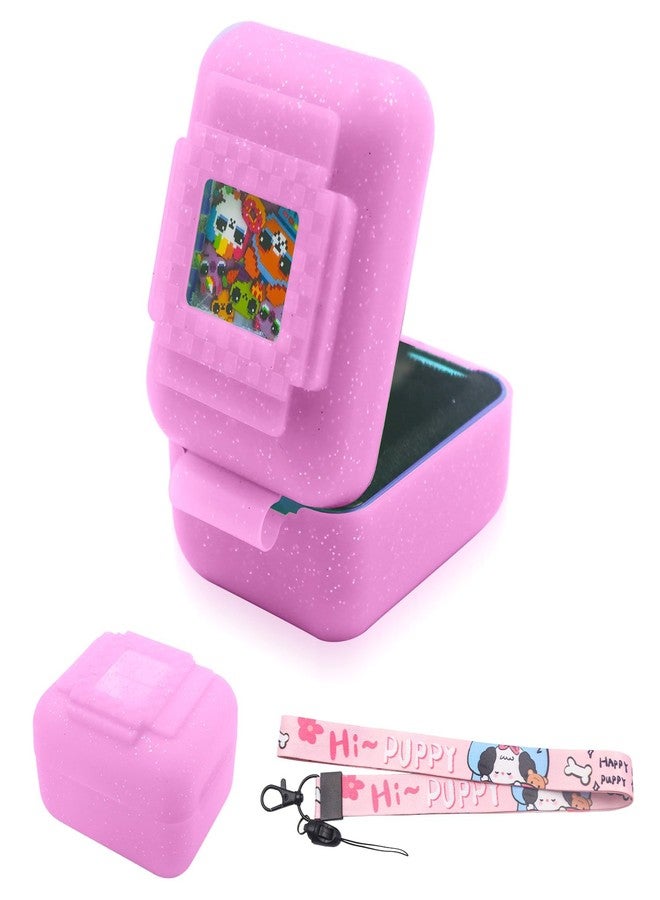 JAYOBGO Silicone Cover Case for Bitzee Interactive Toy Digital Pet, Silicone Protective Cover for Virtual Electronic Pets, Digital Pet Accessories for Bitzee with Lanyard, Pink (Case Only) - Image 1