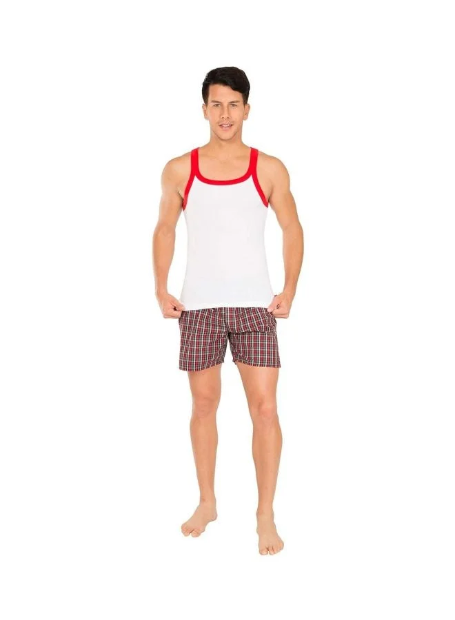 Jockey White US27 Men Super Combed Cotton Rib Square Neckline Gym Vest for Men | Best Price UAE