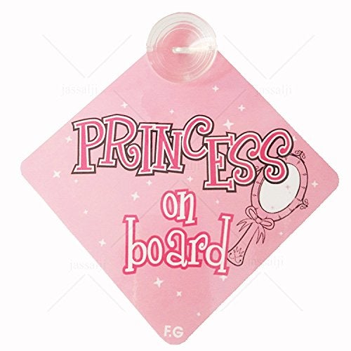 Vadda Baby On Board Sleeping Child/Baby Vehicle Decal, Window Hanging Safety Sign for Car Princesss - Image 1