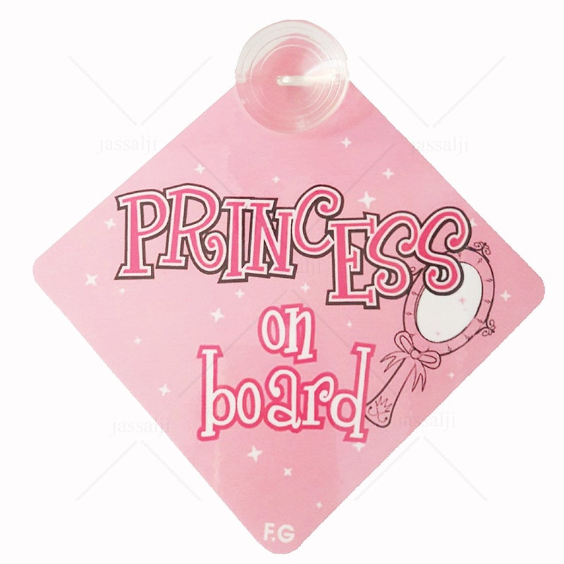 Vadda Baby On Board Sleeping Child/Baby Vehicle Decal, Window Hanging Safety Sign for Car Princesss - Image 2