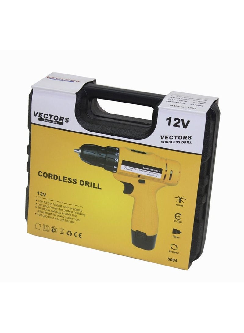 VECTORS 12-volt Battery Pack With 2 Batteries Drill - Image 5