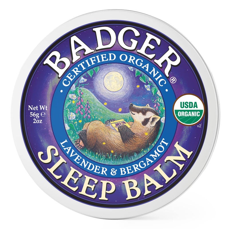 Badger - Sleep Balm, Lavender & Bergamot, Natural Sleep Balm, Scented Relaxing Balm for Children and Adults, Calming Night Balm, Organic Sleep Balm, 2 oz - Image 1