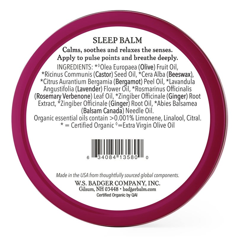 Badger - Sleep Balm, Lavender & Bergamot, Natural Sleep Balm, Scented Relaxing Balm for Children and Adults, Calming Night Balm, Organic Sleep Balm, 2 oz - Image 2