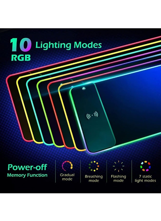 جوشبيرغ حصيرة الماوس LED لوحة ماوس للألعاب RGB  - Image 2