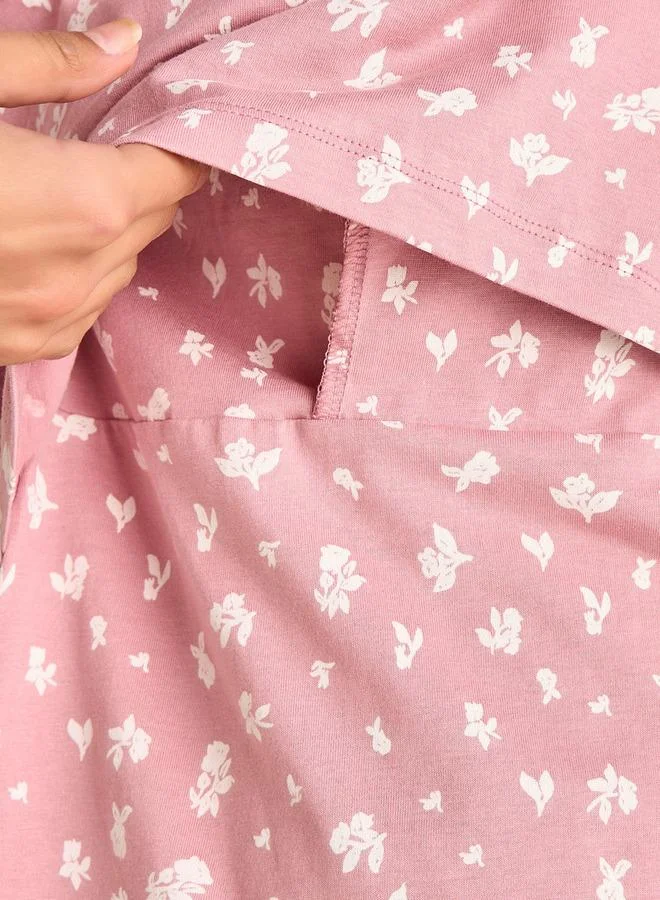 Splash FAV  Floral Print Maternity Pyjama Set for Women | Best Price UAE
