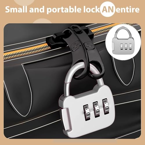 NUDFSY 3 Pcs Number Lock, Small Combination Padlock 3 Digit TSA Locks For Luggage, Gym Lock Locker For Door Travel Suitcases Small Lock Case Pantries Cabinets,Multicolour - Image 4