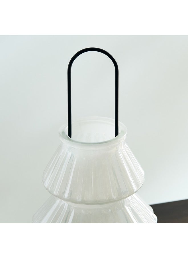 Home Box - Auden Glass Lantern with Metal Handle 15.5 x 26 x 15.5 cm - Image 1