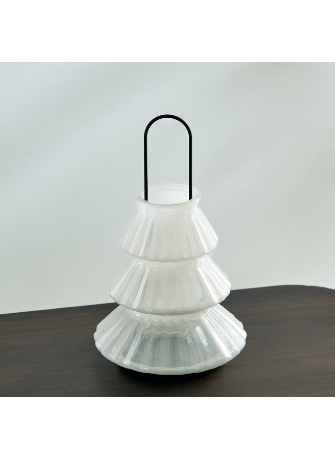 Home Box - Auden Glass Lantern with Metal Handle 15.5 x 26 x 15.5 cm - Image 1