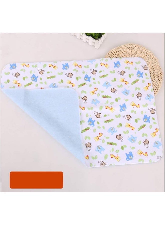 Monvecle 4pcs Pack Baby Infant Cotton Waterproof Changing Pads Washable Resuable Diapers Liners Mats Small 18"x12" - Image 2