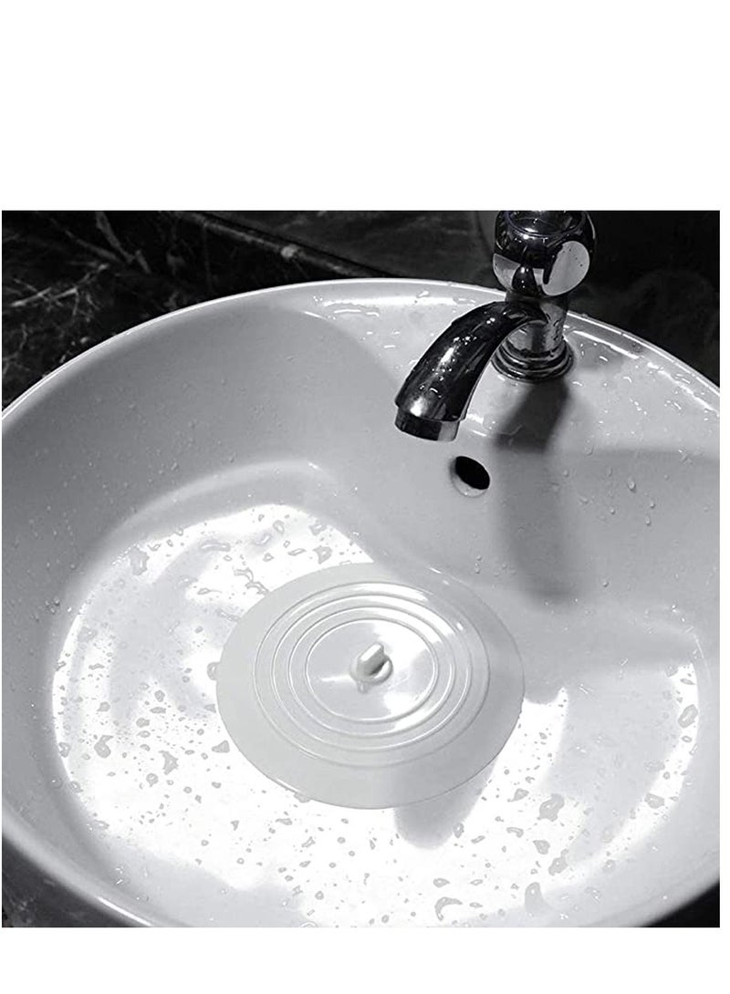 6 Inches Silicone Tub Stopper Drain Stopper, Bath Plug White for Kitchens, Bathrooms and Laundries - Image 3