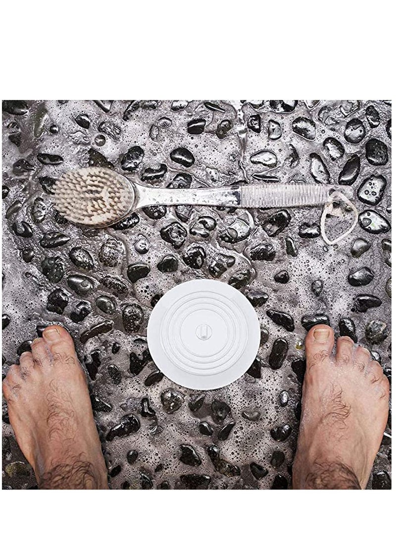 6 Inches Silicone Tub Stopper Drain Stopper, Bath Plug White for Kitchens, Bathrooms and Laundries - Image 2