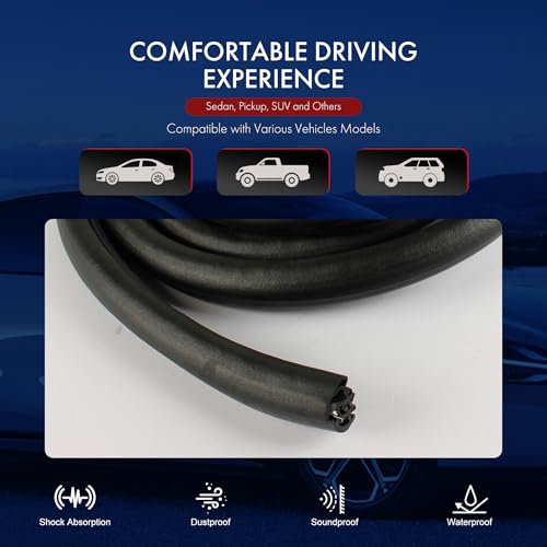 PEVAST Front Left Driver Side Door Weatherstrip Seal - Compatible with 2007-2014 Chevy Tahoe/Suburban 1500/Avalanche & GMC Yukon/XL 1500, Cadillac Escalade/ESV - Image 2
