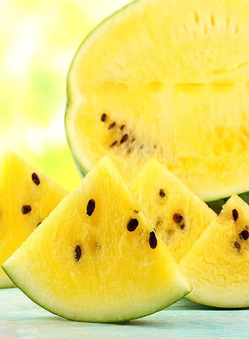 GGOOT 30Pcs Watermelon Seeds Rare Yellow Pulp Sweet and Delicious Annual Climbing Growth Fruit Suitable for Outdoor Garden Terrace Planting - Image 1