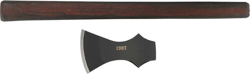 CRKT Freya Axe: Two Handed Outdoor Axe, Forged 1055 Carbon Steel Blade, Hickory Handle 2749 - Image 3