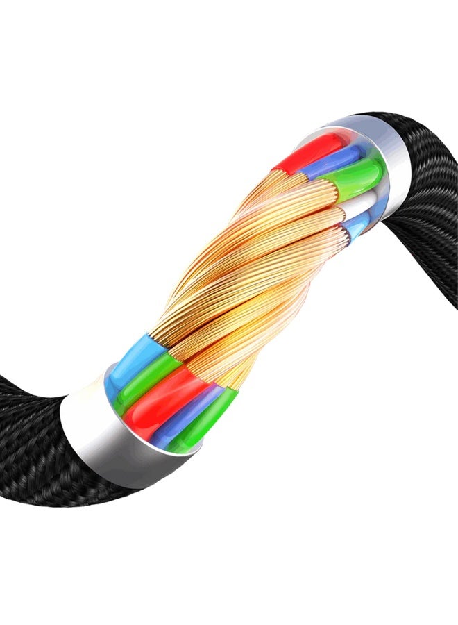 USB to Lightning Cable  CA-741 with PD Fast Charging up to 36W, Auto-Off Feature with Smart Recharging Every 2 Hours, Premium Zinc Alloy Design and Braided Nylon Wire, Safe 3A Charging and LED Indicator, 1.2m and 1.8m Length for Fast and Durable Data Transfer