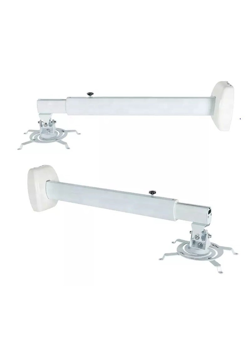 BEETEC Short Throw Projector Wall Mount, Supports Projectors up to 40kg/88lbs, Adjustable Length, 360° Rotation, Cable Management | TF-SM120-W - Image 1