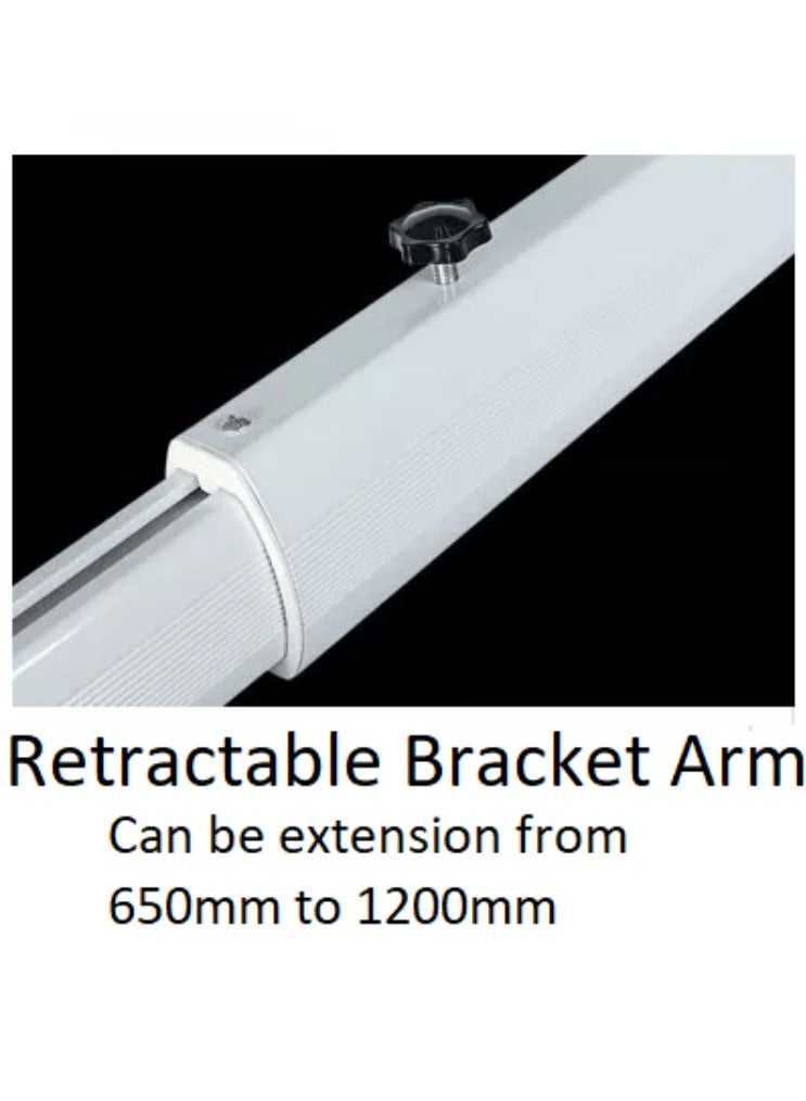 BEETEC Short Throw Projector Wall Mount, Supports Projectors up to 40kg/88lbs, Adjustable Length, 360° Rotation, Cable Management | TF-SM120-W - Image 4