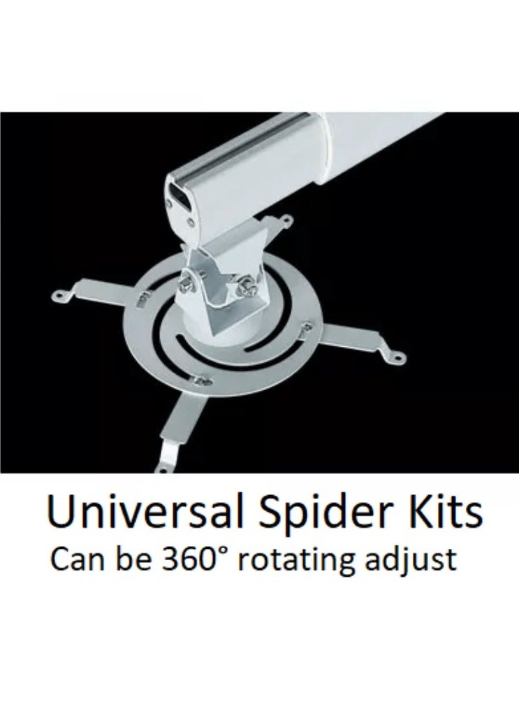 BEETEC Short Throw Projector Wall Mount, Supports Projectors up to 40kg/88lbs, Adjustable Length, 360° Rotation, Cable Management | TF-SM120-W - Image 5