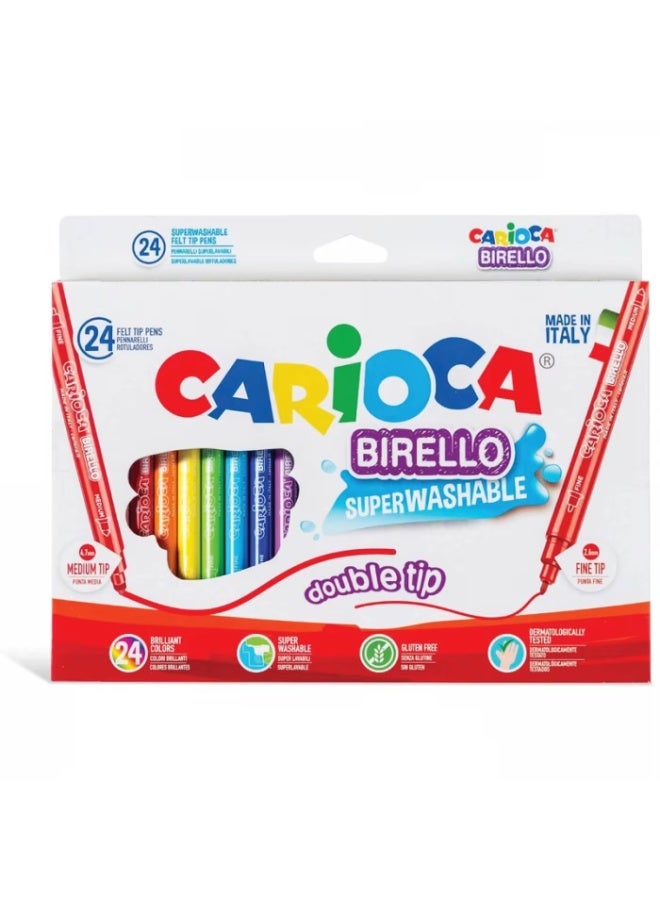 carioca Birello Double Tip Coloring Pens – 24 Colors - Image 3