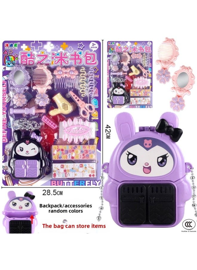 Generic - Board Dress Simulation Desktop Dressing Table Suit Girl Makeup Dress Up Play-in Princess Makeup Toy-Color:54726 Hanging Plate Set [cute Big Mouth Duck Set Circle] 131-6 - Image 1