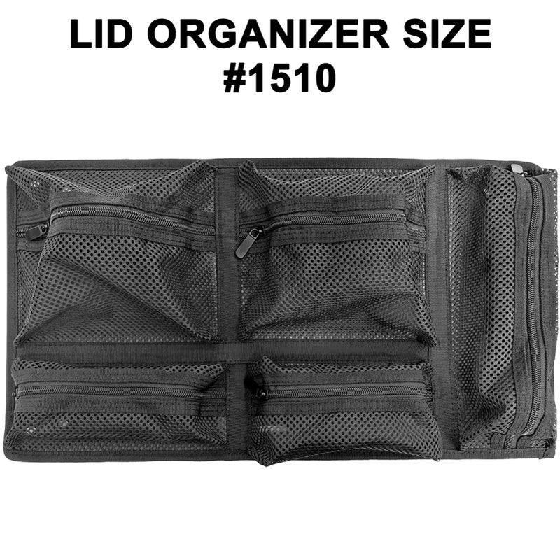 LAFENLIN UPGRADED Lid Organizer for Pelican 1510 Case, 5 Thick Mesh Pockets Storage Organizer, Fits Camera Cases, Diving Dry Boxes, Hard Cases & Toolboxes, Includes Screws & Hook and Loop, Durable - Image 2