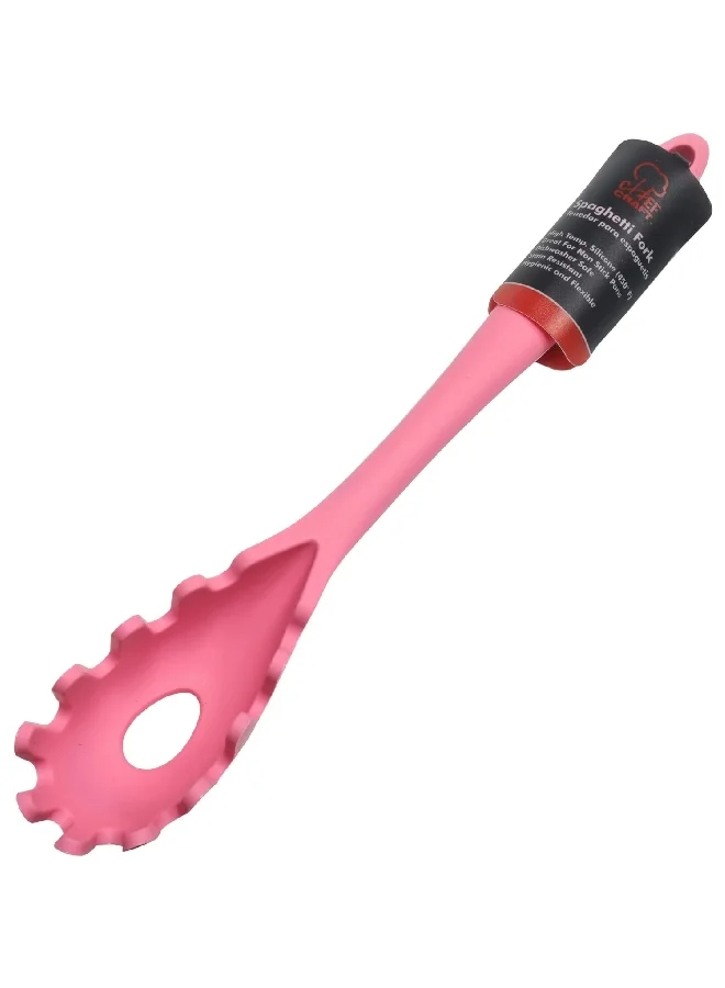 Chef Craft Premium Silicone Stain Resistant Spaghetti Fork Pink 11.5inch 13741
