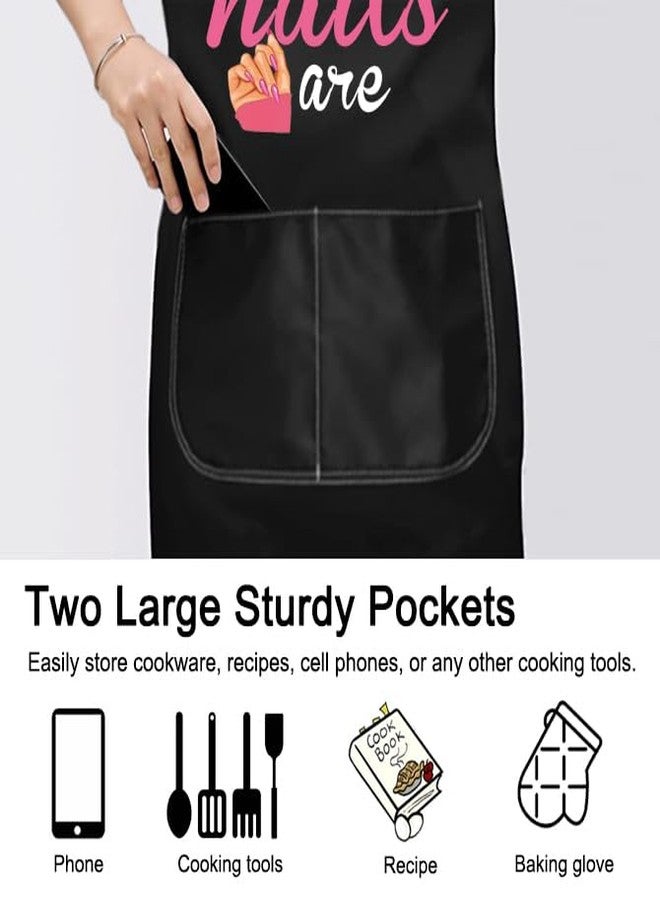 PXTIDY I'm Not Perfect But My Nails Are Nail Tech Apron Manicurists Nail Art Supplies For Nail Salons Nail Technician Apron (not perfect but my nails are) - Image 5