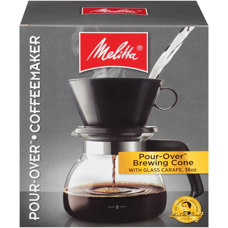 Melitta صانعة قهوة ميلتا بالتنقيط مع إبريق زجاجي، تستوعب 6 أكواب سعة 6 أونصات، باللون الأسود - Image 4