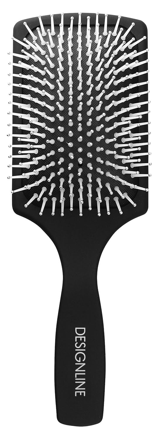 DESIGNLINE Rectangular Paddle Brush for Blow Drying  Regis DESIGNLINE  Flat Nylon Bristle Hair Brush for Wet or Dry Hair 