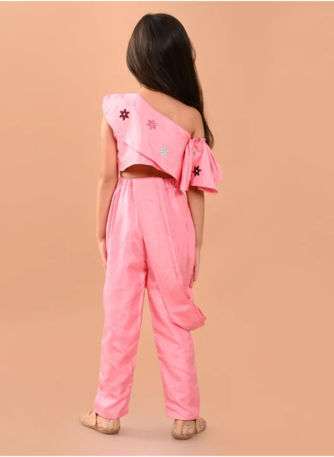 ليلك Solid Top with Palazzo Set