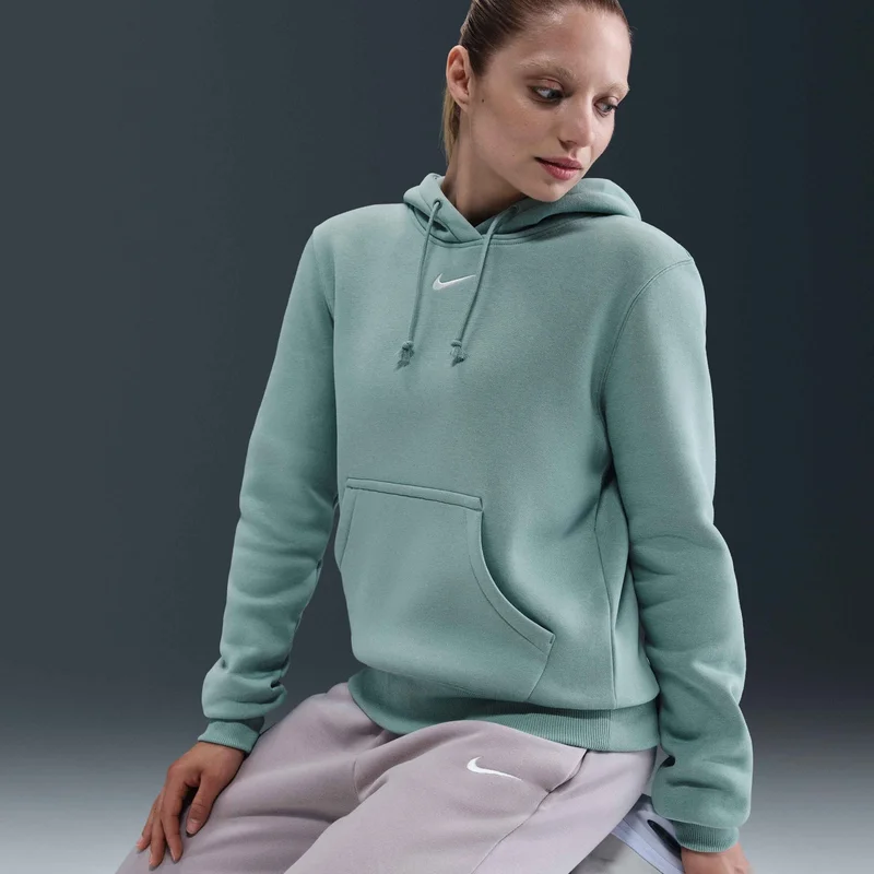 Nike Green Women's Sportswear Phoenix Fleece Hoodie for Women | Best Price UAE