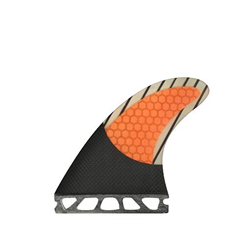 UP SURF UPSURF Surfboard fins Single Tab G7/G5 Honeycomb+Carbon+Fiberglass Tri fins (Orange G7) - Image 5