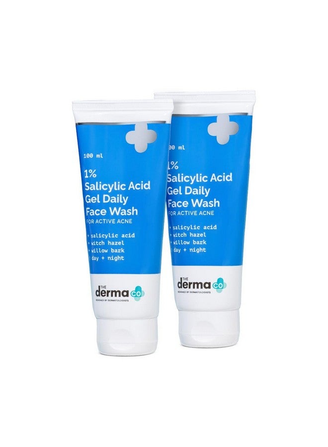 The Derma Co 1% Salicylic Acid Gel Face Wash with Salicylic Acid & Witch Hazel - 100ml (Pack of 2) - Image 1
