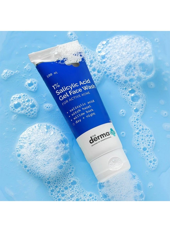 The Derma Co 1% Salicylic Acid Gel Face Wash with Salicylic Acid & Witch Hazel - 100ml (Pack of 2) - Image 2