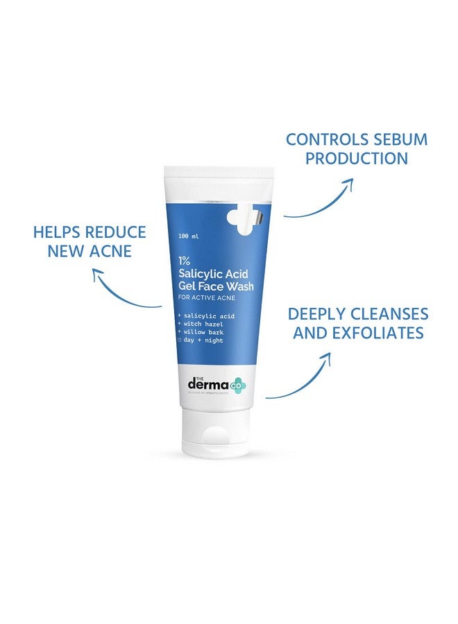 The Derma Co 1% Salicylic Acid Gel Face Wash with Salicylic Acid & Witch Hazel - 100ml (Pack of 2) - Image 5