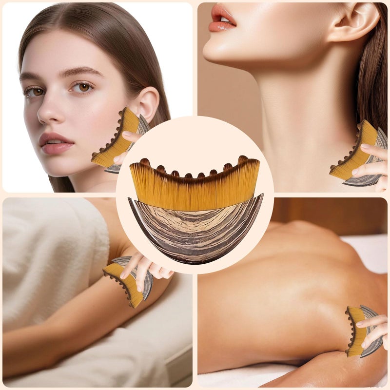 niufa 2026 New Lymphatic Contour Face Brush,Drainage Massager Facial Brush - Gentle Beauty Tool - Chin & Jawline Sculpting - for All Skin - Image 3