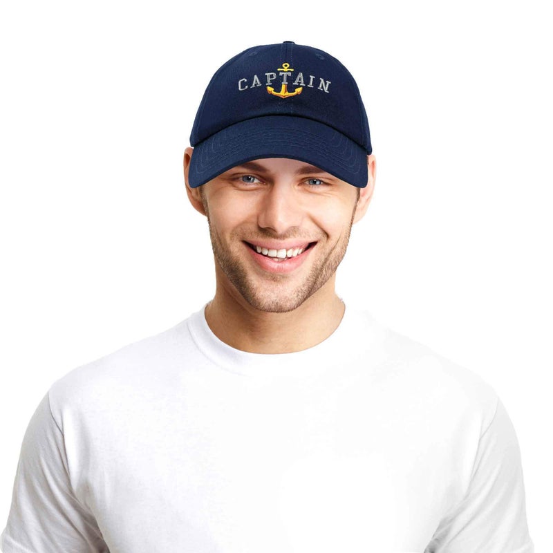 DALIX Matching Captain and First Mate Hat Set Embroidered Ball Cap Navy Blue - Image 5