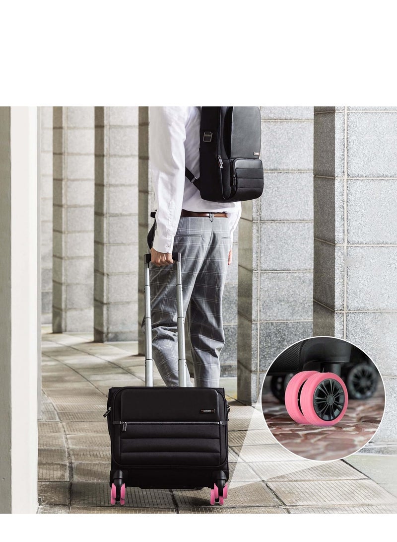 الأمتعة الأمتعة تغطية عجلة القيادة 8 تناسب معظم 8 دبوس عجلة غطاء حماية الأمتعة المحمولة عجلة غطاء حماية صامتة ( أسود ) - Image 5