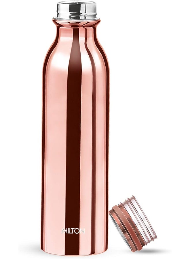 Milton Glitz Flask 0.7 Litre (710 ml) Stainless Steel Water Bottle – Vacuum Insulated to Keep Drinks Hot or Cold for 24 Hours, Leak-Proof, Easy to Carry, Ideal for Office & Travel – Rose Gold - Image 1