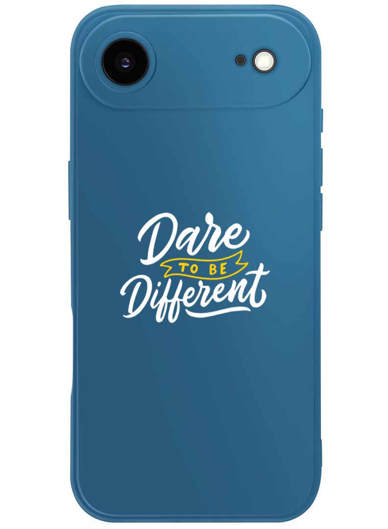 Theodor Protective Slim Fit Case Liquid Silicone Cover with Full Body Protection Anti-Scratch Shockproof Case For Apple iPhone 17 Air (Blue) dare to be different - Whie - Image 1