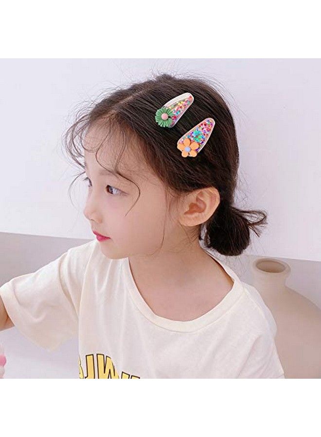 SUKPSY 10 Pcs Glitter Hair Clips For Girls Animal Fruit Flower Sparkle Transparent Hairpins Snap Barrettes Hair Accessories For Children - Image 5